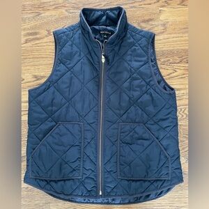J.Crew Mercantile Women’s L Quilted Puffer Vest Navy Lightweight Layering